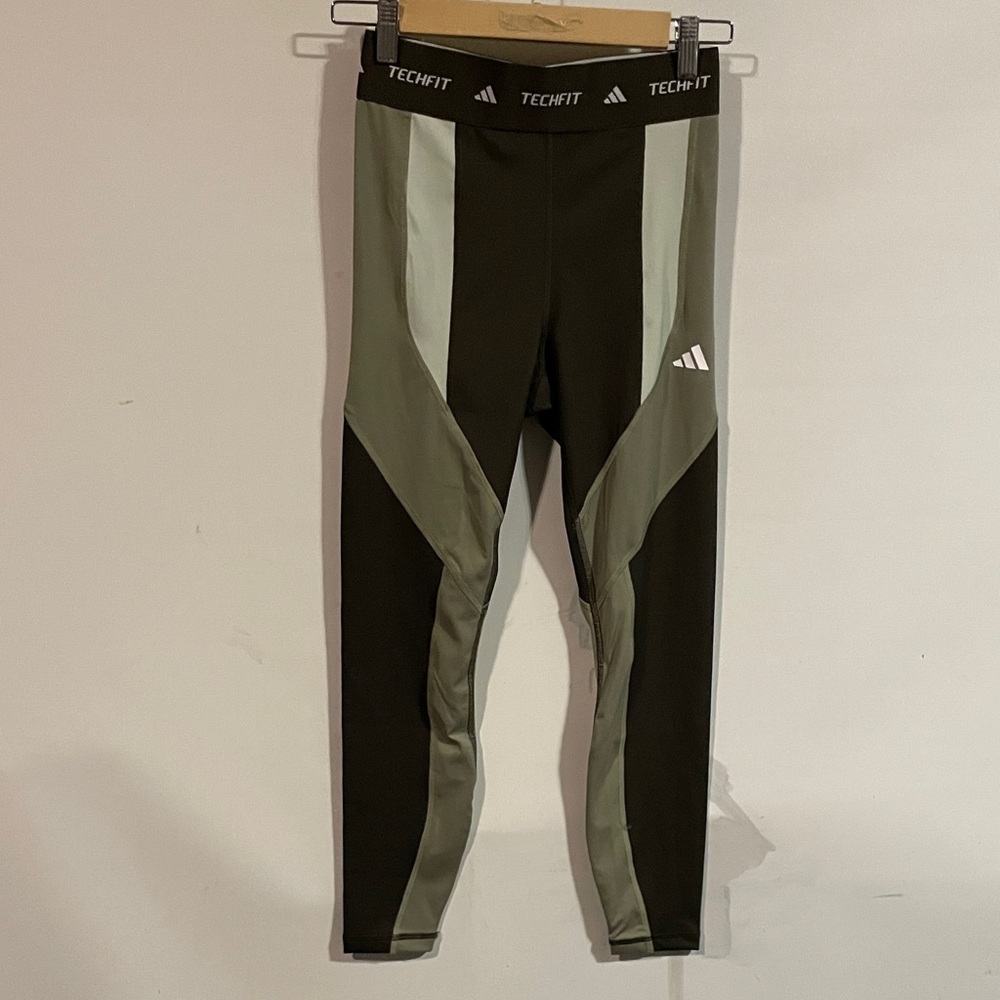 Adidas techfit Black and Gray Performance Leggings
